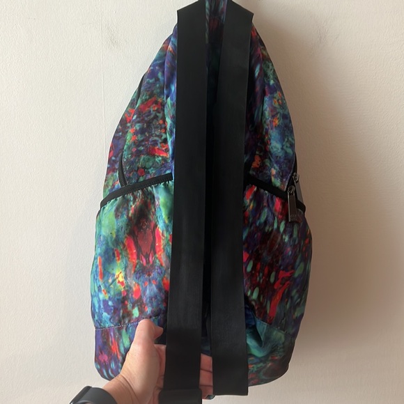 Go! Sac Backpack Book Bag Nylon Multicolor Boho Waterfall Print - Picture 4 of 11